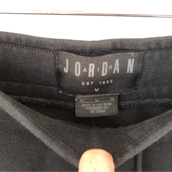 Jordans Black Fleece Sweatpants Size Medium - Picture 5 of 9
